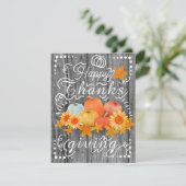 Autumn Pumpkin Gray Pine Feiertagskarte (Stehend Vorderseite)