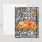 Autumn Pumpkin Gray Pine Feiertagskarte (Vorne/Hinten)