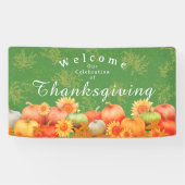 Autumn Pumpkin Green Banner (Horizontal)
