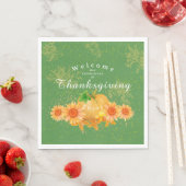 Autumn Pumpkin Green Serviette (Beispiel)