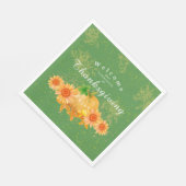 Autumn Pumpkin Green Serviette (Ecke)