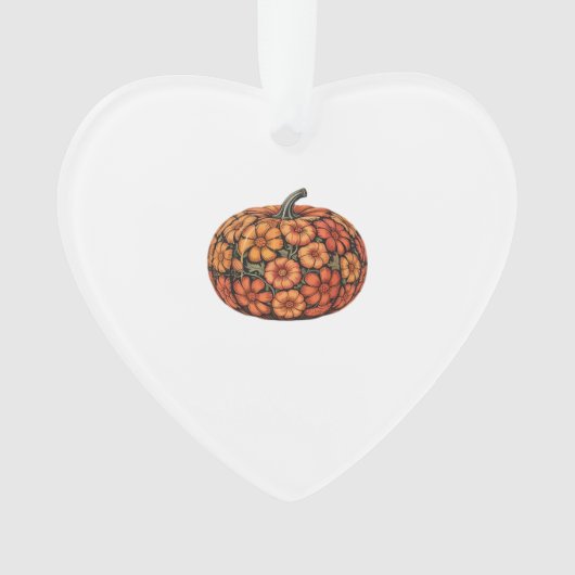 Autumn Pumpkin Halloween Classic T-Shirt.png Ornament (Vorderseite)