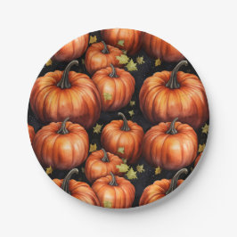 Autumn Pumpkin Halloween Pappteller