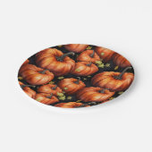 Autumn Pumpkin Halloween Pappteller (Schrägansicht)