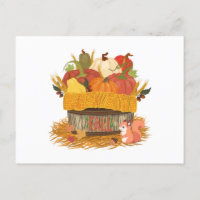 Autumn Pumpkin Harvest Basket