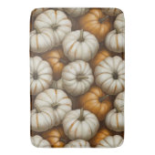 Autumn Pumpkin Harvest Pattern | Rustikaler Fall Badematte (Vorderseite Vertikal)