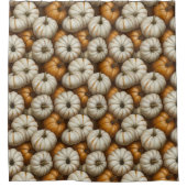 Autumn Pumpkin Harvest Pattern | Rustikaler Fall Duschvorhang (Vorderseite)