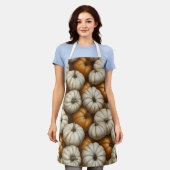 Autumn Pumpkin Harvest Pattern | Rustikaler Fall Schürze (Getragen)