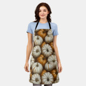 Autumn Pumpkin Harvest Pattern | Rustikaler Fall Schürze (Getragen)