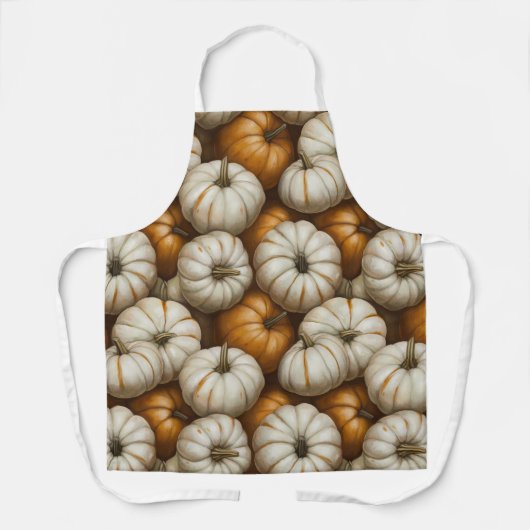Autumn Pumpkin Harvest Pattern | Rustikaler Fall Schürze (Vorderseite)