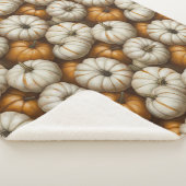 Autumn Pumpkin Harvest Pattern | Rustikaler Fall Sherpadecke (3/4)
