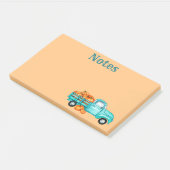 Autumn Pumpkin Harvest Truck Post-It Notes Klebezettel (angewinkelt)