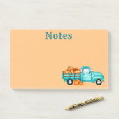 Autumn Pumpkin Harvest Truck Post-It Notes Klebezettel (Auf Schreibtisch)