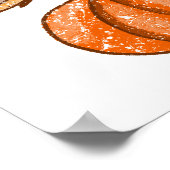 Autumn Pumpkin Hello October Poster (Ecke)