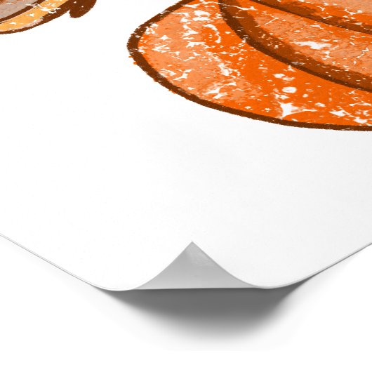 Autumn Pumpkin Hello October Poster (Ecke)