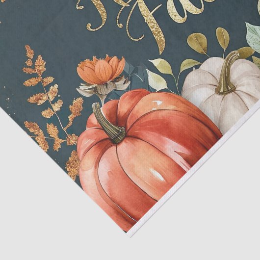 Autumn Pumpkin Herbstlaubs Rustic Decoupage Seidenpapier (Ausschnitt)