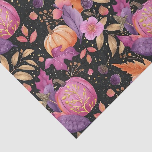 Autumn Pumpkin Herbstlaubs Rustic Decoupage Seidenpapier (Ausschnitt)