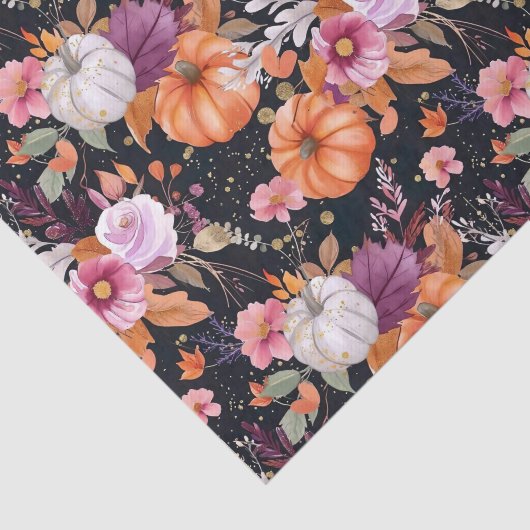 Autumn Pumpkin Herbstlaubs Rustic Decoupage Seidenpapier (Ausschnitt)