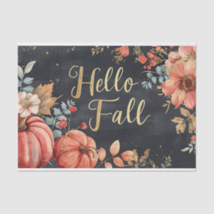 Autumn Pumpkin Herbstlaubs Rustic Decoupage Seidenpapier