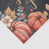 Autumn Pumpkin Herbstlaubs Rustic Decoupage Seidenpapier (Ausschnitt)