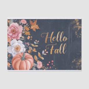 Autumn Pumpkin Herbstlaubs Rustic Decoupage Seidenpapier