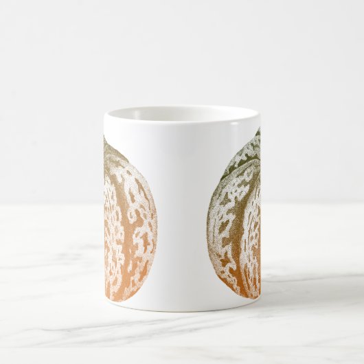 Autumn Pumpkin Ink Stipple Zeichne Halloween Kaffeetasse (Mittel)