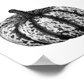 Autumn Pumpkin Ink Stipple Zeichnend Poster (Ecke)