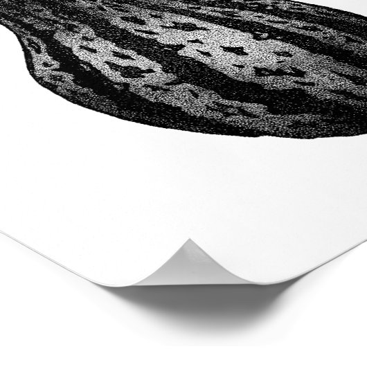 Autumn Pumpkin Ink Stipple Zeichnend Poster (Ecke)