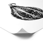 Autumn Pumpkin Ink Stipple Zeichnend Poster (Ecke)