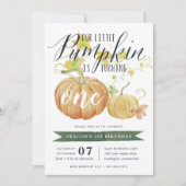 Autumn Pumpkin | Jede Geburtstagspartei Einladung (Vorderseite)