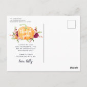 Autumn Pumpkin Kindergeburtstag Party Foto Vielen  Postkarte (Rückseite)