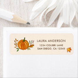 Autumn Pumpkin Label