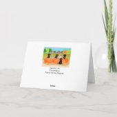 Autumn Pumpkin Labradors Painting Feiertagskarte (Rückseite)