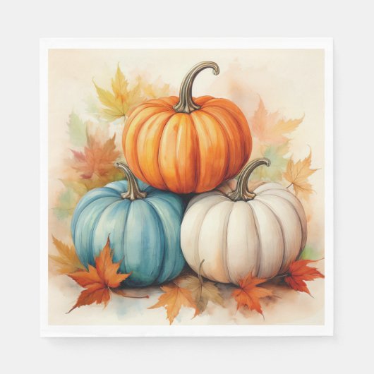 Autumn Pumpkin Luncheon Napkin Serviette (Vorderseite)