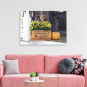 Autumn Pumpkin - Martha's Vineyard Leinwanddruck (Insitu (Wohnzimmer))