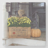 Autumn Pumpkin - Martha's Vineyard Steinuntersetzer (Vorderseite)