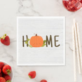 Autumn Pumpkin mit Zuhause Text Serviette (Beispiel)