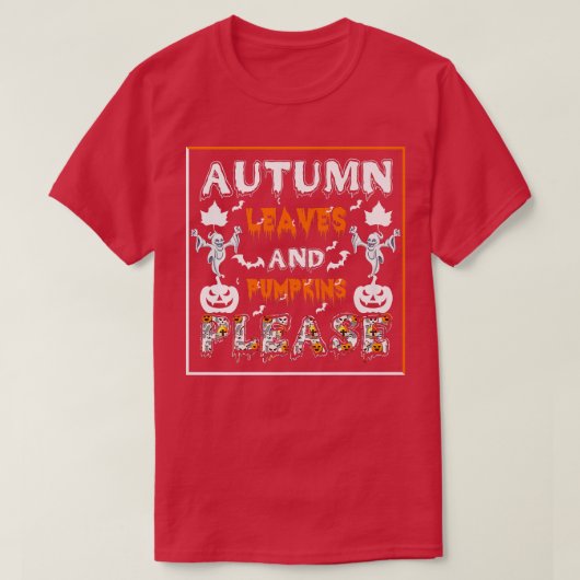 Autumn Pumpkin Monsters Creep it Real Happlow Hall T-Shirt (Design vorne)