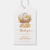 Autumn Pumpkin Neutral Baby Shower Danke Geschenkanhänger (Vorderseite)