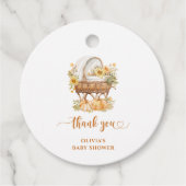 Autumn Pumpkin Neutral Baby Shower Danke Geschenkanhänger (Vorderseite)