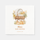 Autumn Pumpkin Neutral Baby Shower Serviette (Vorderseite)