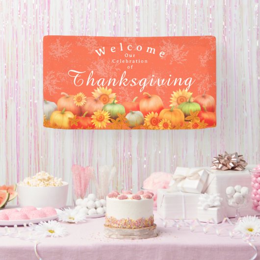 Autumn Pumpkin Orange Banner (Party)