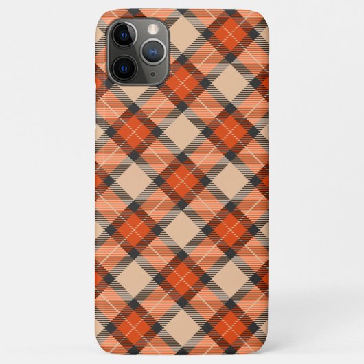 Autumn Pumpkin Orange Brown Tartan Muster Case-Mate iPhone Hülle (Rückseite)