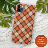 Autumn Pumpkin Orange Brown Tartan Muster Case-Mate iPhone Hülle