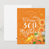 Autumn Pumpkin Orange Feiertagskarte (Vorne/Hinten)