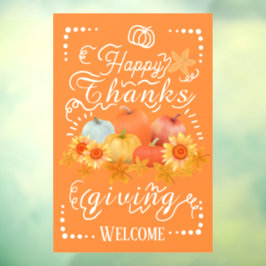 Autumn Pumpkin Orange Fensteraufkleber