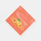 Autumn Pumpkin Orange Serviette (Ecke)