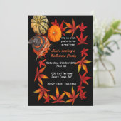 Autumn Pumpkin Party Einladungen (Stehend Vorderseite)