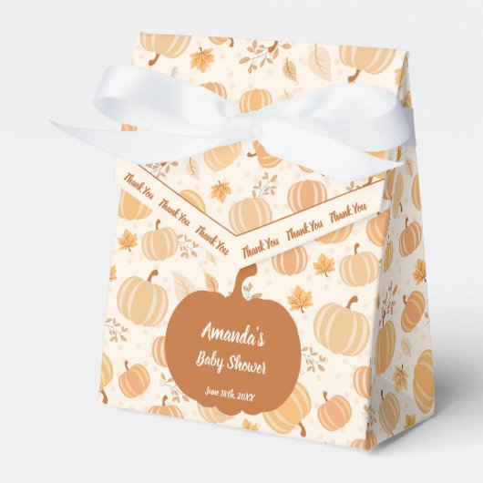 Autumn Pumpkin Pastel Baby Shower Geschenkschachtel (Vorderseite)
