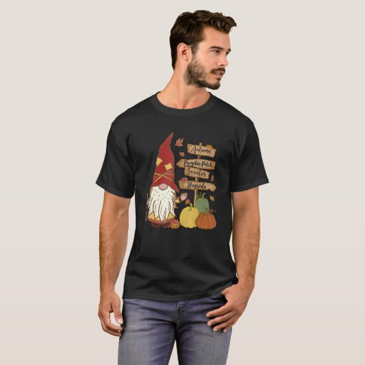 Autumn Pumpkin Patch Gnome Fall Family Pajama Than T-Shirt (Vorne ganz)
